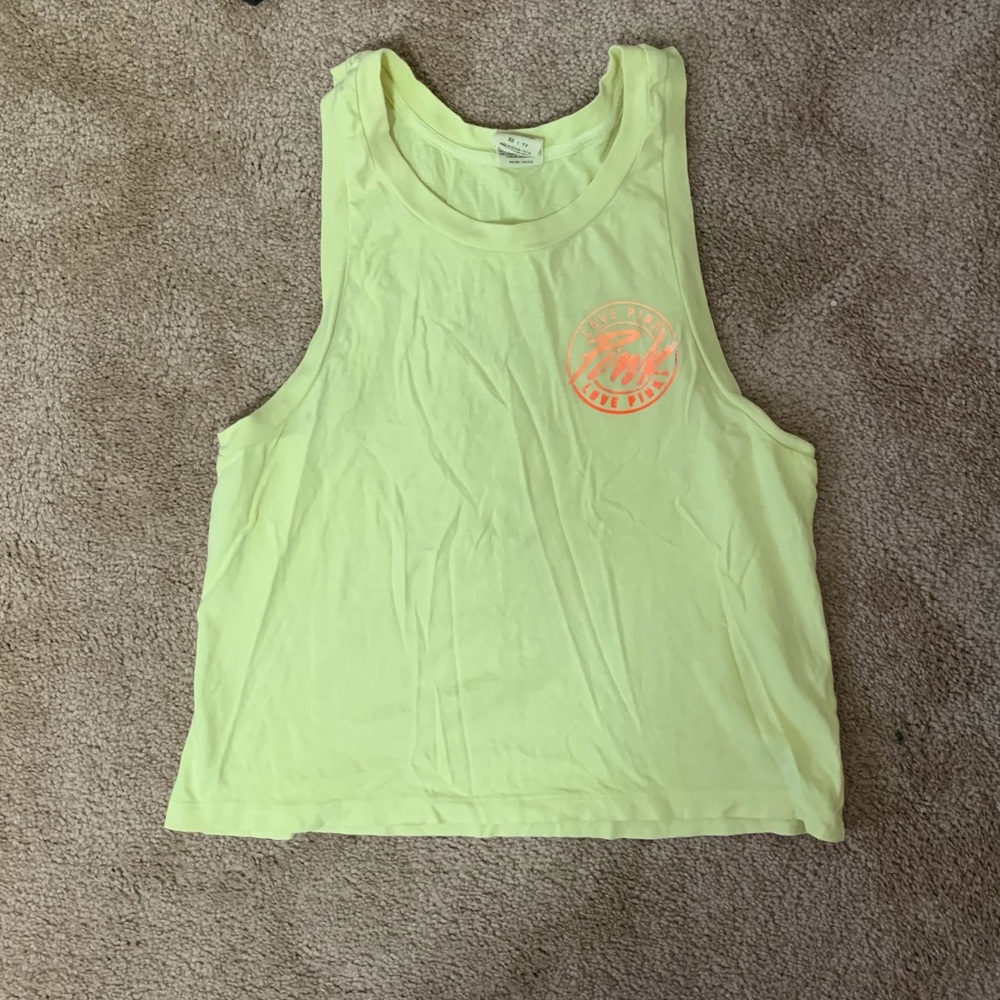 Neon PINK cropped tank top
